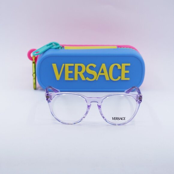 Versace Kids VK3321U 5372 Cat Eye Eyeglasses 48mm - Pink Transparent - Picture 4 of 10